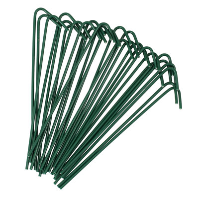 6.5 Inch 150 PCS Heavy Duty Chain Link Wire Ties, Fence Metal Slats Hook Tie Wires, Garden, Dog, Animal Fencing Hardware Parts, Green