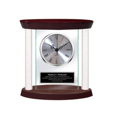 Modern & Contemporary Analog Solid Wood Quartz movement / Crystal Tabletop Clock