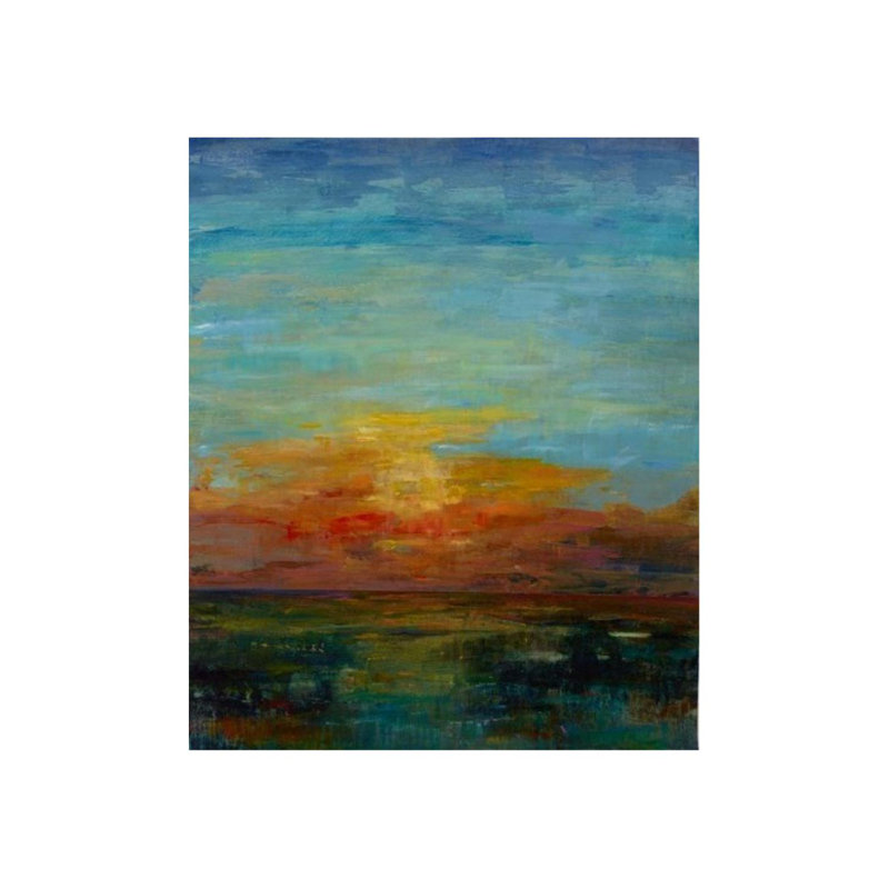 Fin de la journée - peinture sur toile tendue, Extérieur, H 60 po x l 50 po