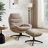Alcuin Slipcovered Swivel Accent Chair with Footstool