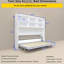 Lit avec tablette de rangement pour lit simple - Moderne, blanc, peu encombrant, meuble simple et moderne