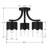 Kailyn 15.75 "- 3 Lights Modern Cluster Matte Black ETL Semi Flush Mount Lighting Fixture For  Hallway/Laundry Room-29454434