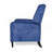 Oversized Textured Fabric Pushback Recliner, Navy Blue and Dark Brown