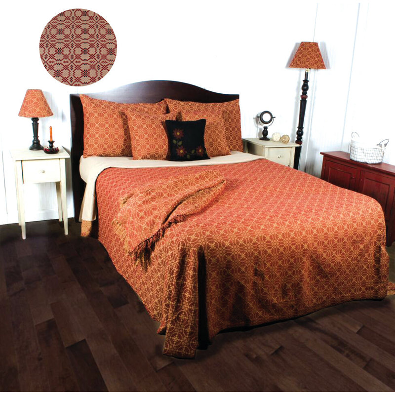 Geometric Flat Sheet, Red