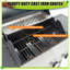 Barbecue au propane extérieur à 3 brûleurs, barbecue en acier inoxydable avec brûleur latéral, 37 000 BTU