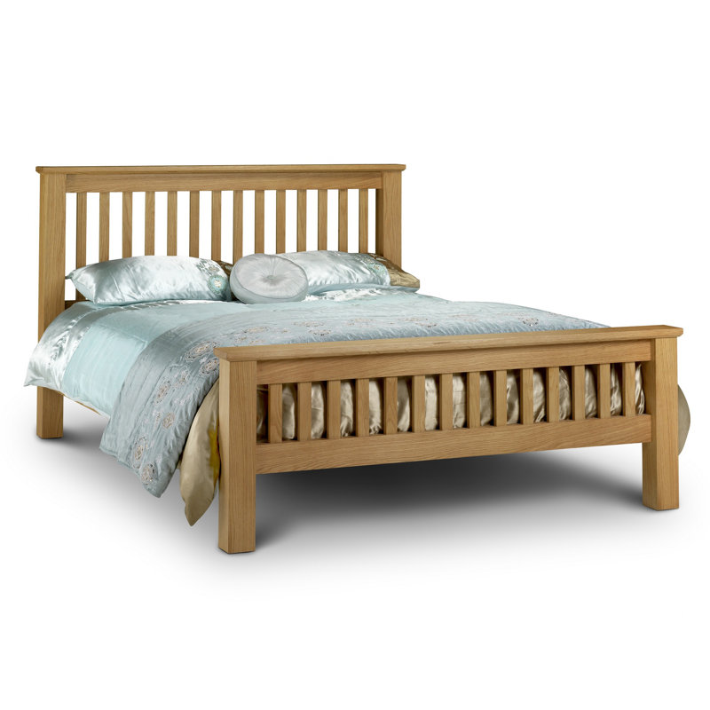 Solid Wood Bed with Mattress, Kingsize (5')