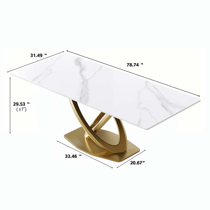 Ruoxi rectangulaire, Blanc, L 78,74 po x l 31,49 po