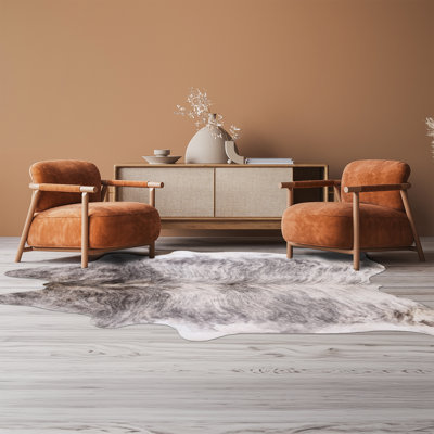 Custom Genuine Light Brindle Cowhide Rug