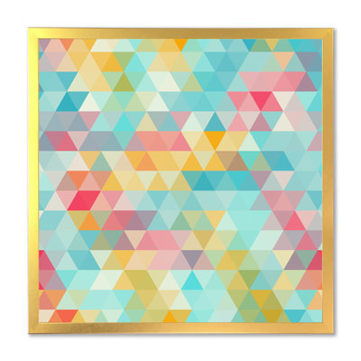 Abstrait de triangles - décoration murale moderne Mid-Century