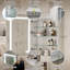 Led Lighting Medicine Cabinet With 3 Adjustable Shelves Recessed Or Surface Mounted Left Hand