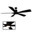 Ventilateur de plafond encastré extérieur / intérieur intelligent à 5 pales de 54 po avec télécommande Bluetooth incluse-115237134-55456625