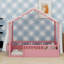 Lit plateforme avec baldaquin, barrières de sécurité et porte d'entrée pour les chambres d'enfants-82321691-82321694
