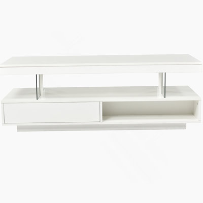 Rectangular Coffee Table With Manufactured Wood Table Top, Shelf And Drawer