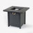 28-Inch Iron Square Propane Fire Pit Table