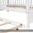 Wooden Twin Size House Bed With Trundle,Kids Bed With Shelf, White-1267284395