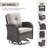 Aluel Outdoor Patio Swivel PE Wicker Rattan Chair With Cushions-1931665387-1931665384