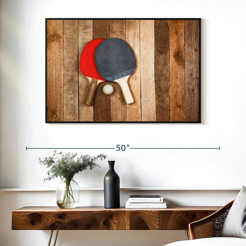 Sireci Wooden Ping Pong, 27" H x 40" W
