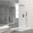 Dual Shower Head  10 Inch Wall Mounted Square Shower System With Roughin Valve, Brushed Nickel-126232152