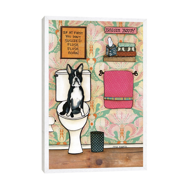 Flush Again by Jamie Morath - Painting on Canvas, 101.6 cm H x 66.04 cm W, White Framed