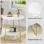 18.7” Round Faux Marble End Table (Only Including Table)