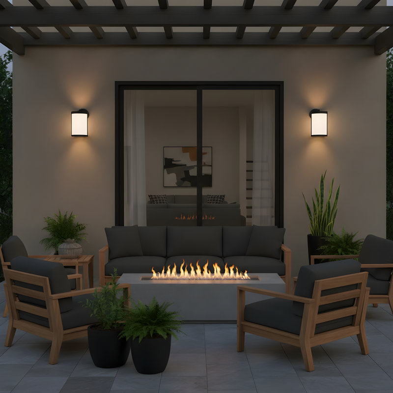 Luning Medium Lantern from Generation Lighting , Frosted, Textured Black, 12" H x 8.125" W x 9.75" D