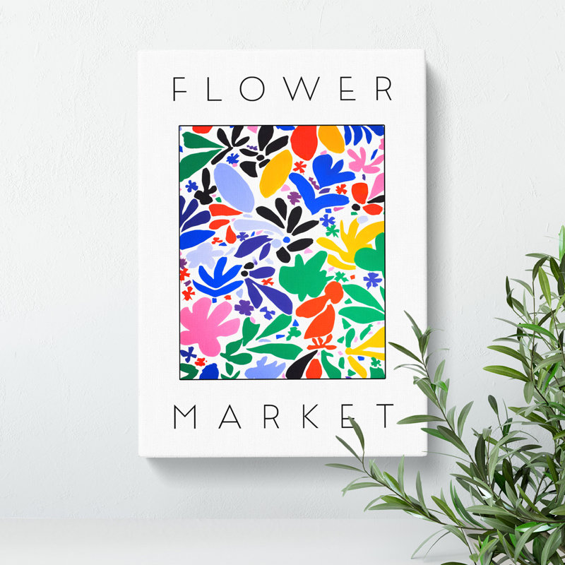 Flower Market Exhibition White No.3 - Wrapped Canvas, 76cm H x 50cm W x 3cm D