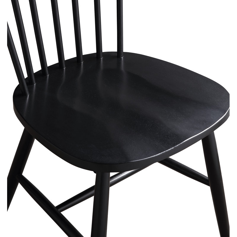 Avenger 18'' H Solid Wood Side Chair, Black