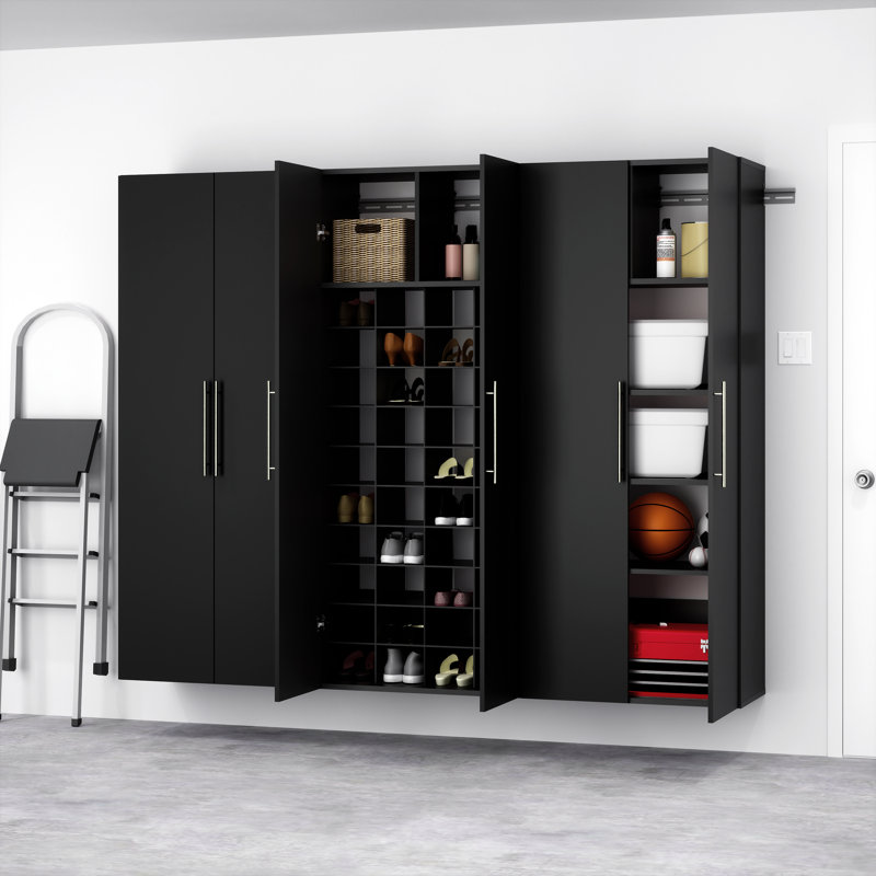 Armoire de rangement H 72 po x l 30 po x P 16 po Barrayo, Noir