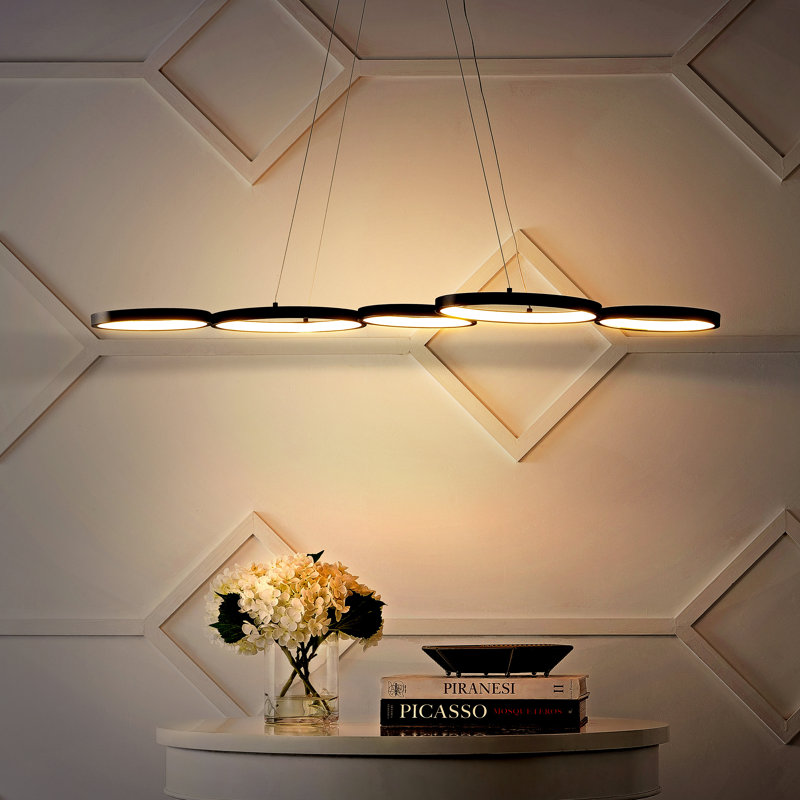 Wendle 1 - Light Black LED Kitchen Island Pendant