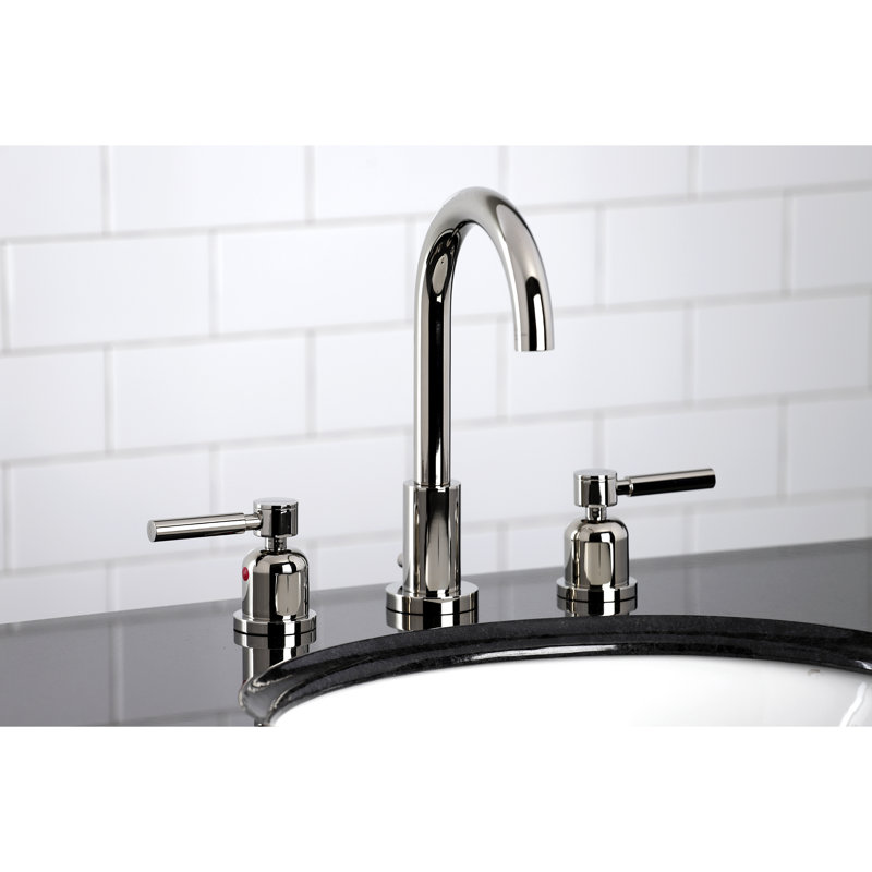 Robinet de salle de bain espacé Kingston, Nickel poli