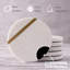 Ensemble de 6 sous-verres en marbre - Décoration moderne de luxe pour table basse - Marbre blanc avec incrustation de laiton doré - Sous-verres en pierre naturelle semi-absorbante