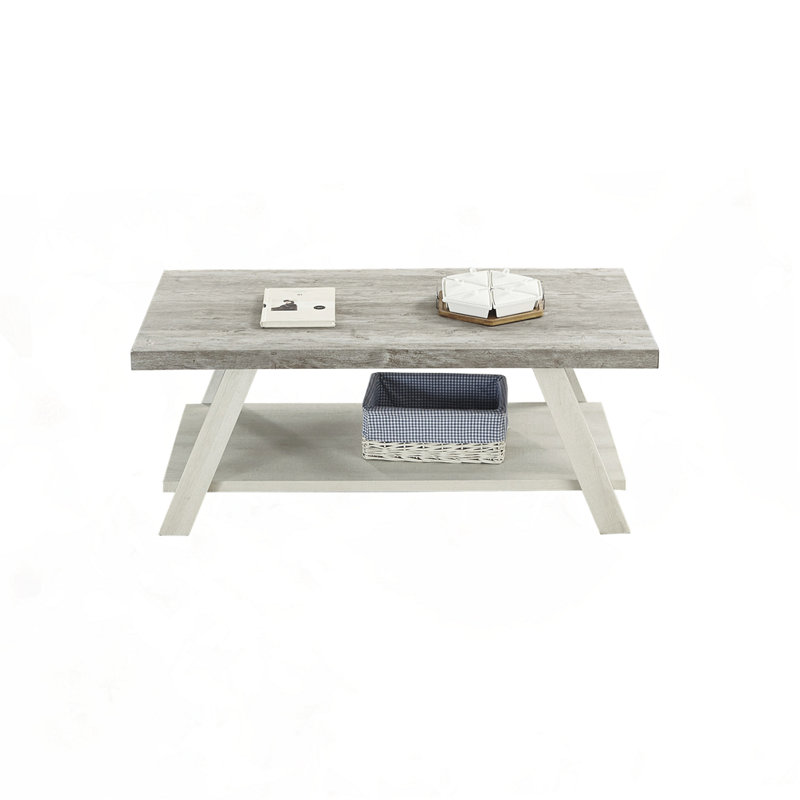 Table basse Contemporary, Blanc, Gris clair