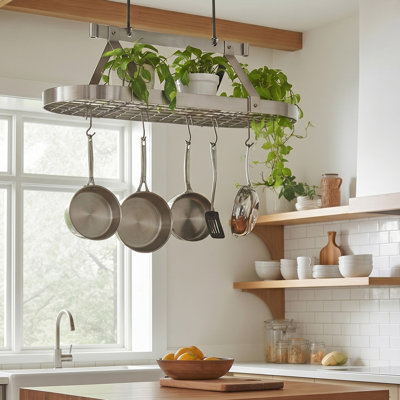 Handcrafted French Oval Ceiling Pot Rack