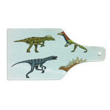 Ambesonne Dinosaur Tempered Glass Cutting Board Reptile Fossils Animals Multicolor