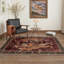 Tapis oriental rouge lavable à la machine avec envers antidérapant Gemini-132808310-133018445