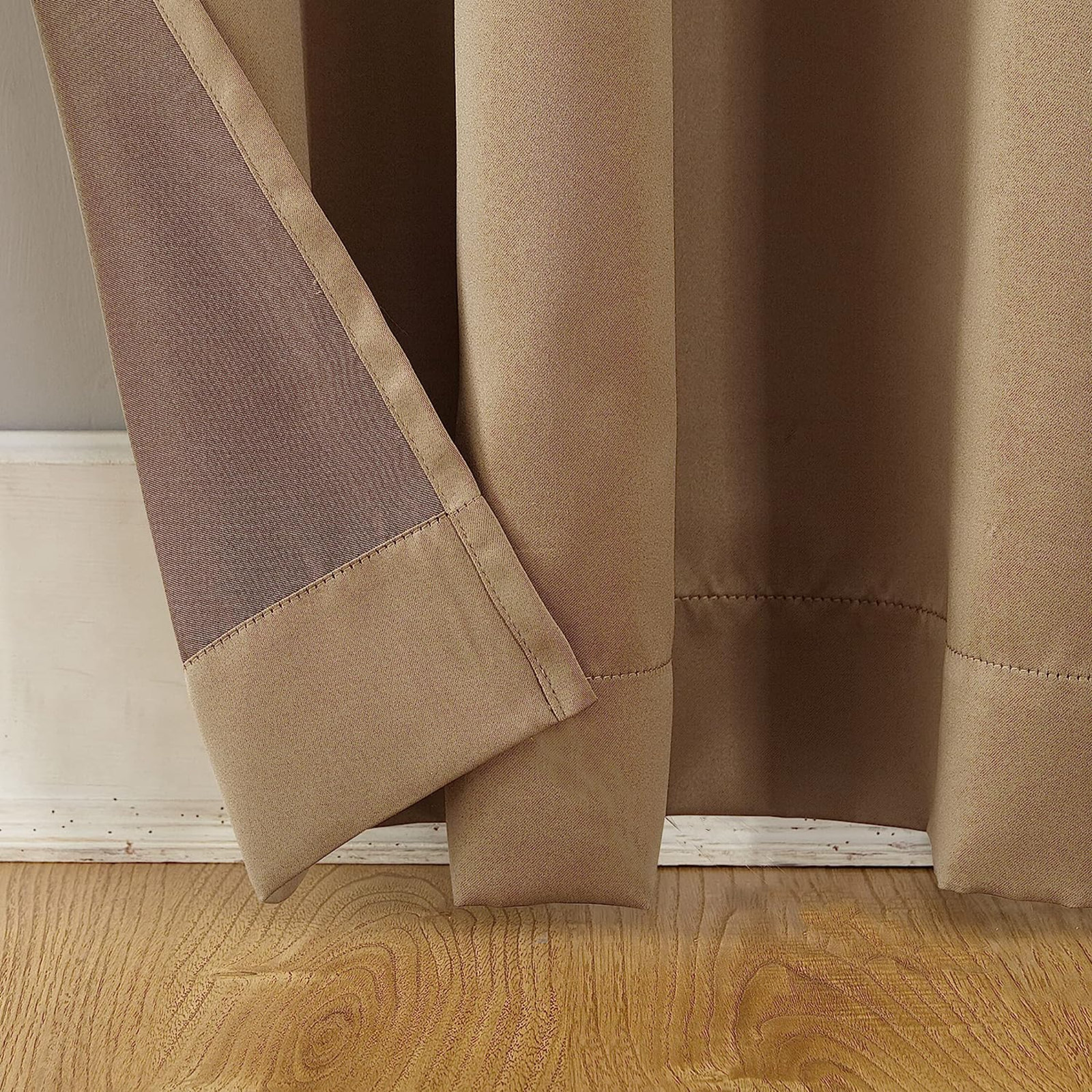 Wayfair Basics® Thermal Room Darkening Rod Pocket Curtain Panel, Taupe, 54" W x 95" L