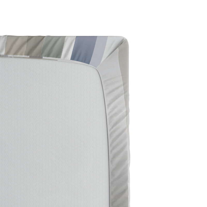 Microfiber Striped Fitted Sheet, Twin Fitted Sheet