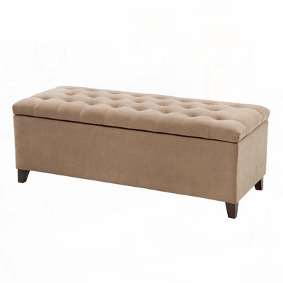Tufted Top Storage Bench, Mudroom Bench