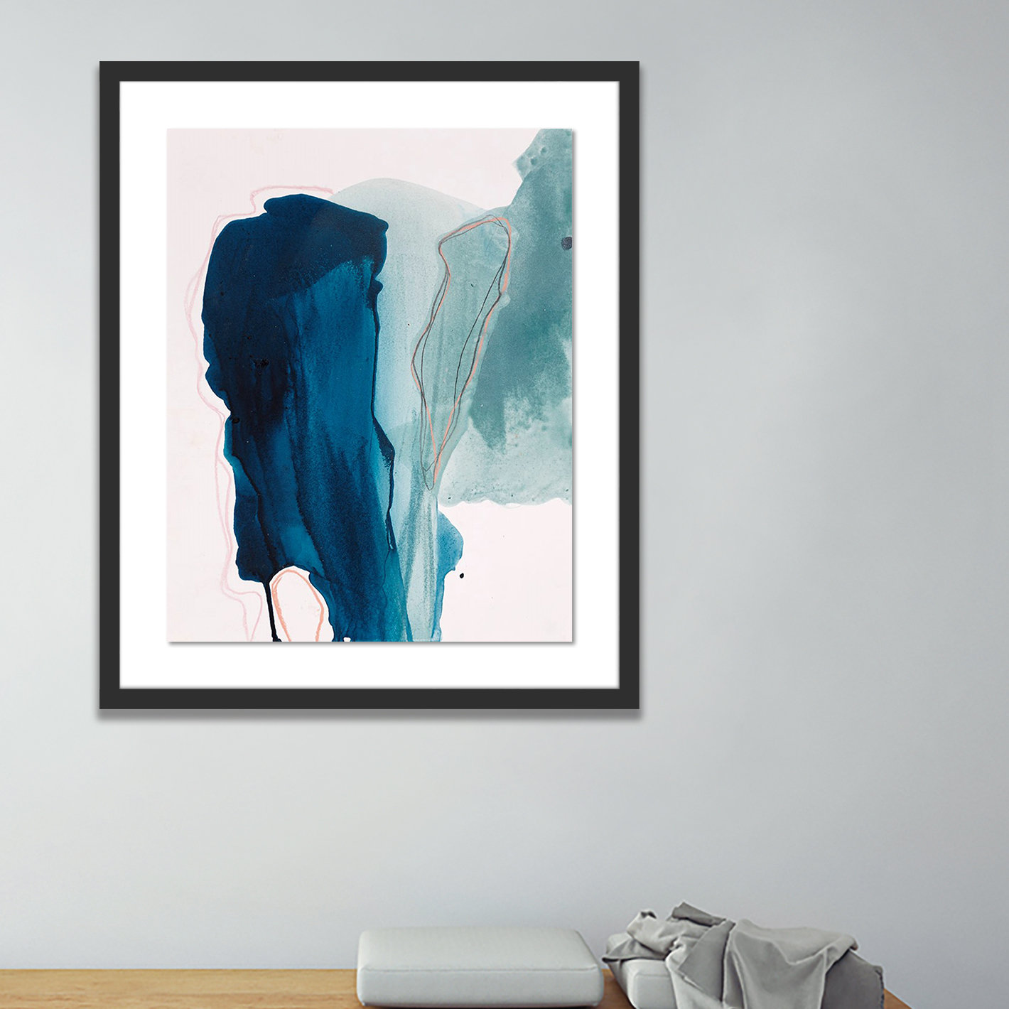 Kim Whiteside "Depth" Print, 60" H x 48" W x 2.5" D, Black