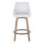 Tabouret de comptoir 26 po à hauteur fixe avec pivot en bois lavé, similicuir et métal doré avec repose-pieds arrondi en métal - ensemble de 2