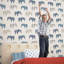 Just 4 Kids 2 Elephants Design 33' L x 21" W Wallpaper Roll-60072496