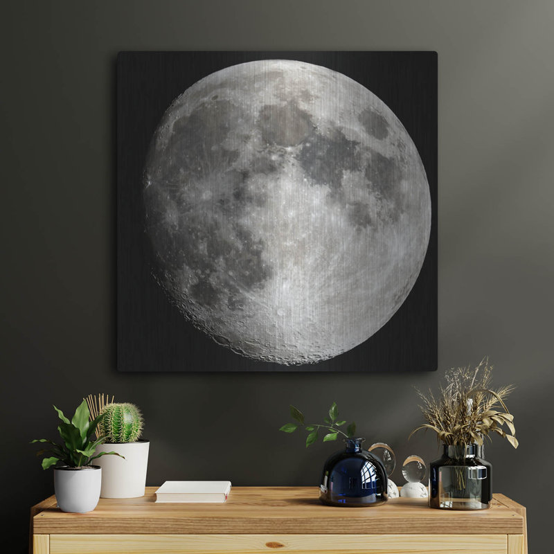«The Moon», art mural en métal, H 24 po x l 24 po