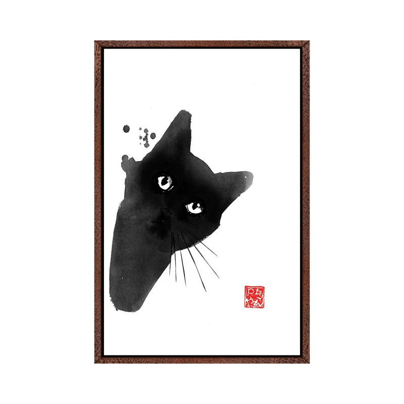 Cache Cache by Péchane - Print on Canvas, Classic Brown Wood Framed, 101.6 cm H x 66.04 cm W
