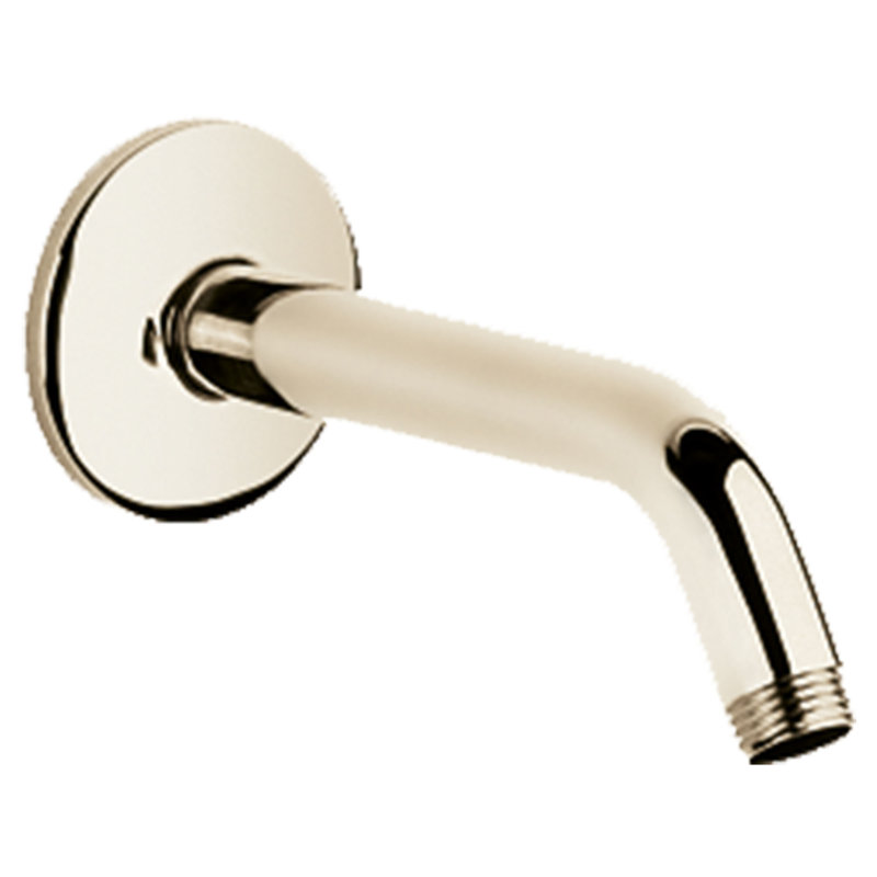 Relexa® 6.63" Tubular Shower Arm and Flange, Polished Nickel Infinity