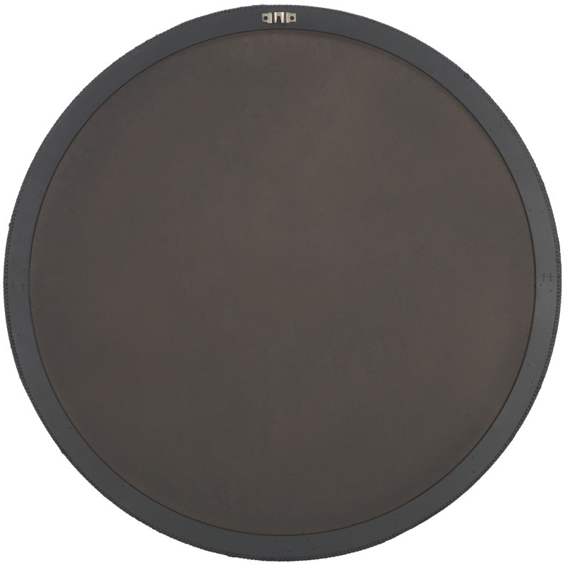 Helayne Round Wall Mirror, 31.5" x 31.5", Black