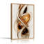 Tableau abstrait tourbillonnant en bronze et or métallisés sur toile-100087070