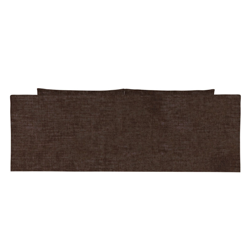 Canapé Mulberry, H 33 po x l 108 po x p 40 po, Velours écrasé chocolat, Patiné