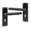 Golden Grace Victorian T-Bar Linear Design Lock Door Handle Set Matt Black Finish with 3 Lever Lock - 150mm