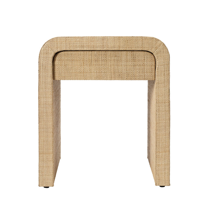 Table d'appoint en raphia 1 tiroir Montecito