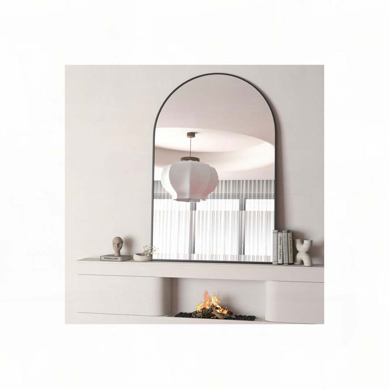 Miroir mural pour salle de bain, Noir, 32 po x 24 po